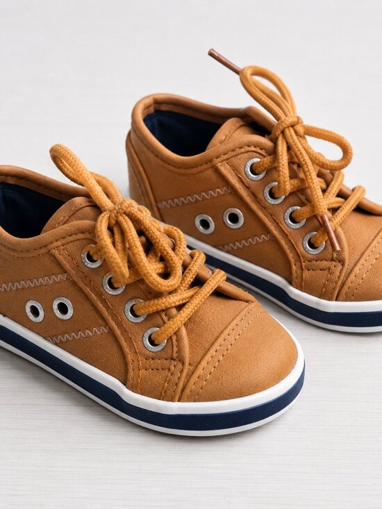 Nautica Other - Nautica Toddler Boys Sneakers Size 6 Brown Casual Lace-Up Shoes EU 22